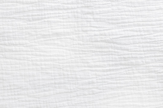 close up of white muslin fabric background