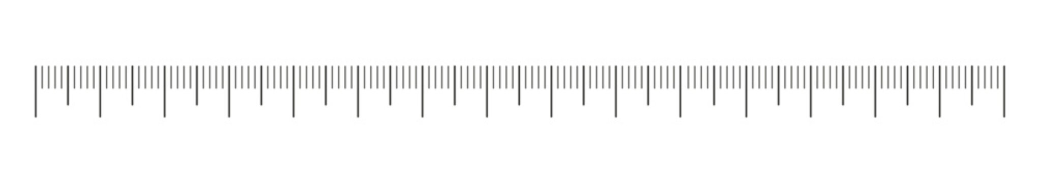 Measuring chart with 15 centimeters. Ruler scale without numbers. Length measurement distance, height, math. Template of sewing tool, ruler scale.