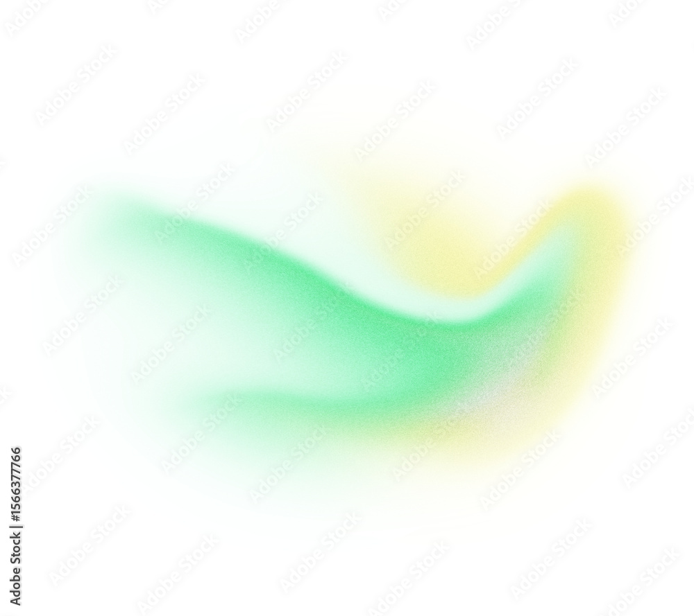 Poster Abstract background, yellow green glowing grainy gradient shape transparent background, banner poster header design, noise texture effect