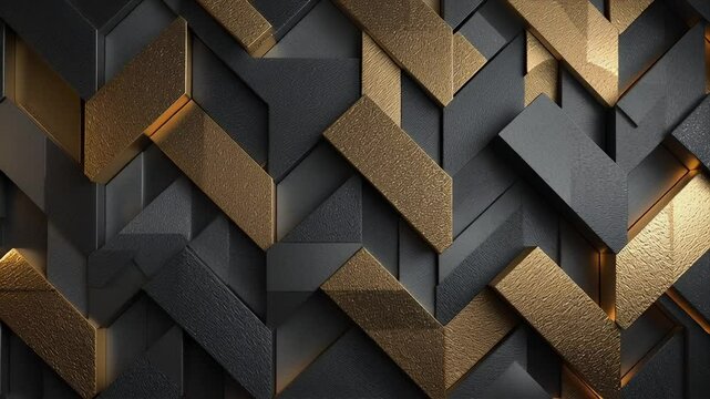 モダンなアールデコ調の幾何学模様の動画｜Video of a modern Art Deco style geometric pattern