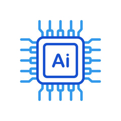 Artificial intelligence circuit line style. Machine learning design. Smart network digital technology. AI. Vector illustration