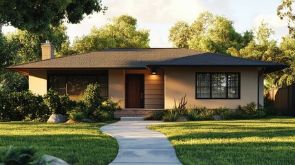 style freshly painted house