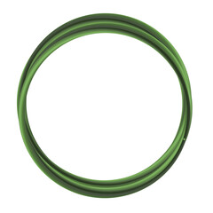 3D green round frame