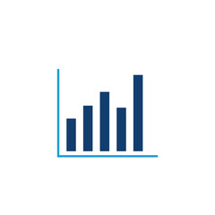 Growth bar icon trading flat style illustration