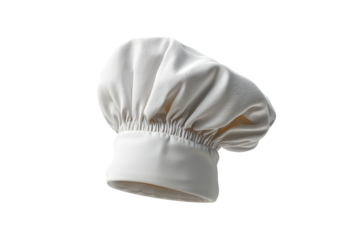 PNG White chef hat on black background: culinary professional symbol