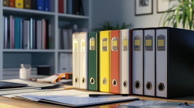 organizati files on desk