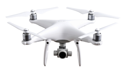 White Drone with Camera, Aerial Photography
