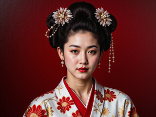 Sensual Young Adult Woman &ndash; Elegant Beauty and Feminine Confidence Concept in Portrait Photography

