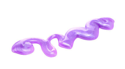 Purple sleaze puddle, slime isolated on white background, with clipping path	