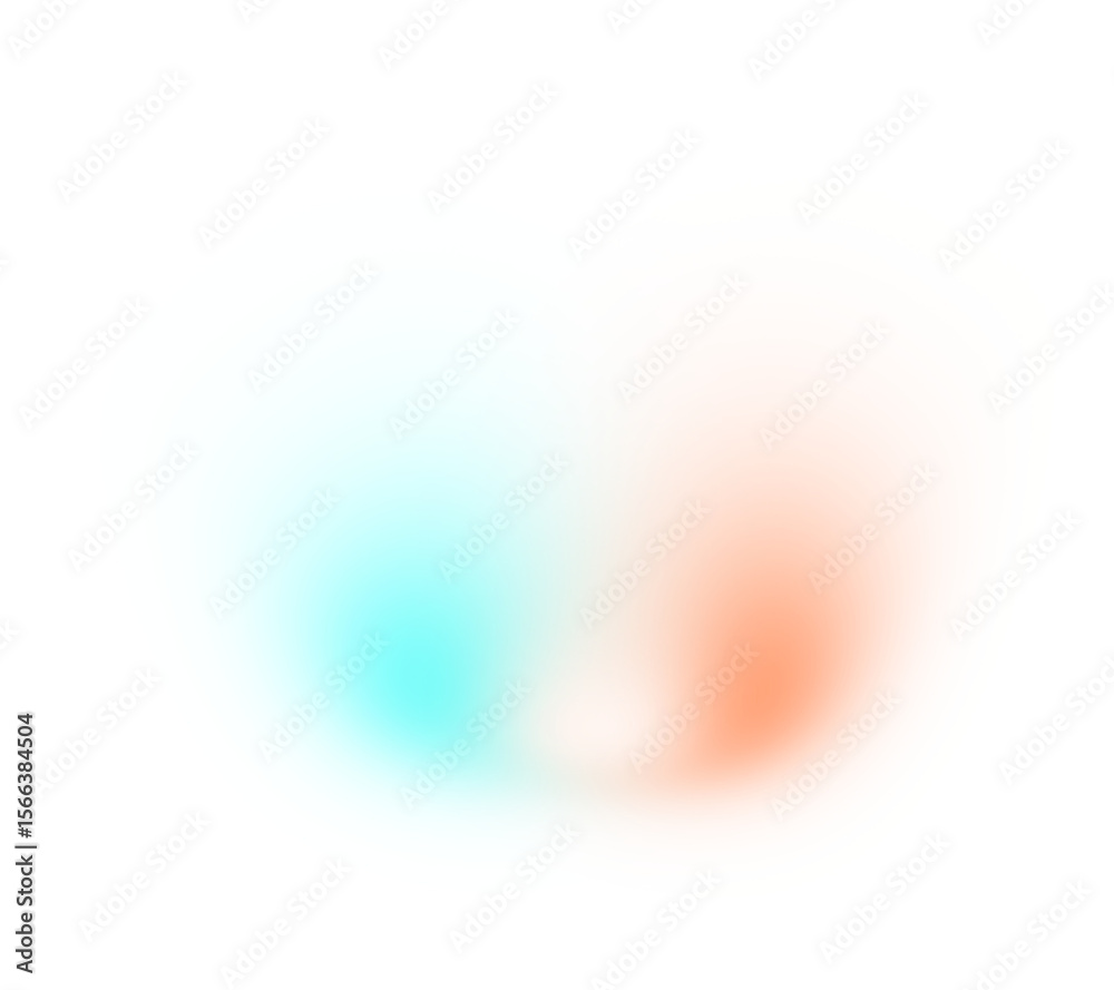 Poster Blue red white color grainy gradient shape transparent background. Abstract color gradient blur on transparent background. Vibrant grungy, noise texture effect
