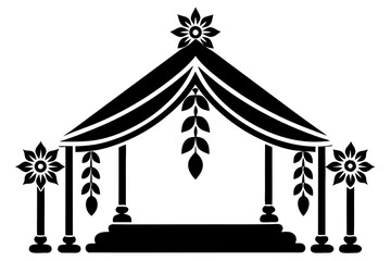 vector illustration of a japanese temple