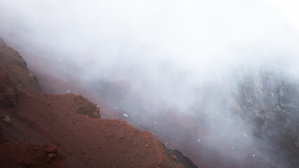 Mount Rinjani volcano, view from the Summit