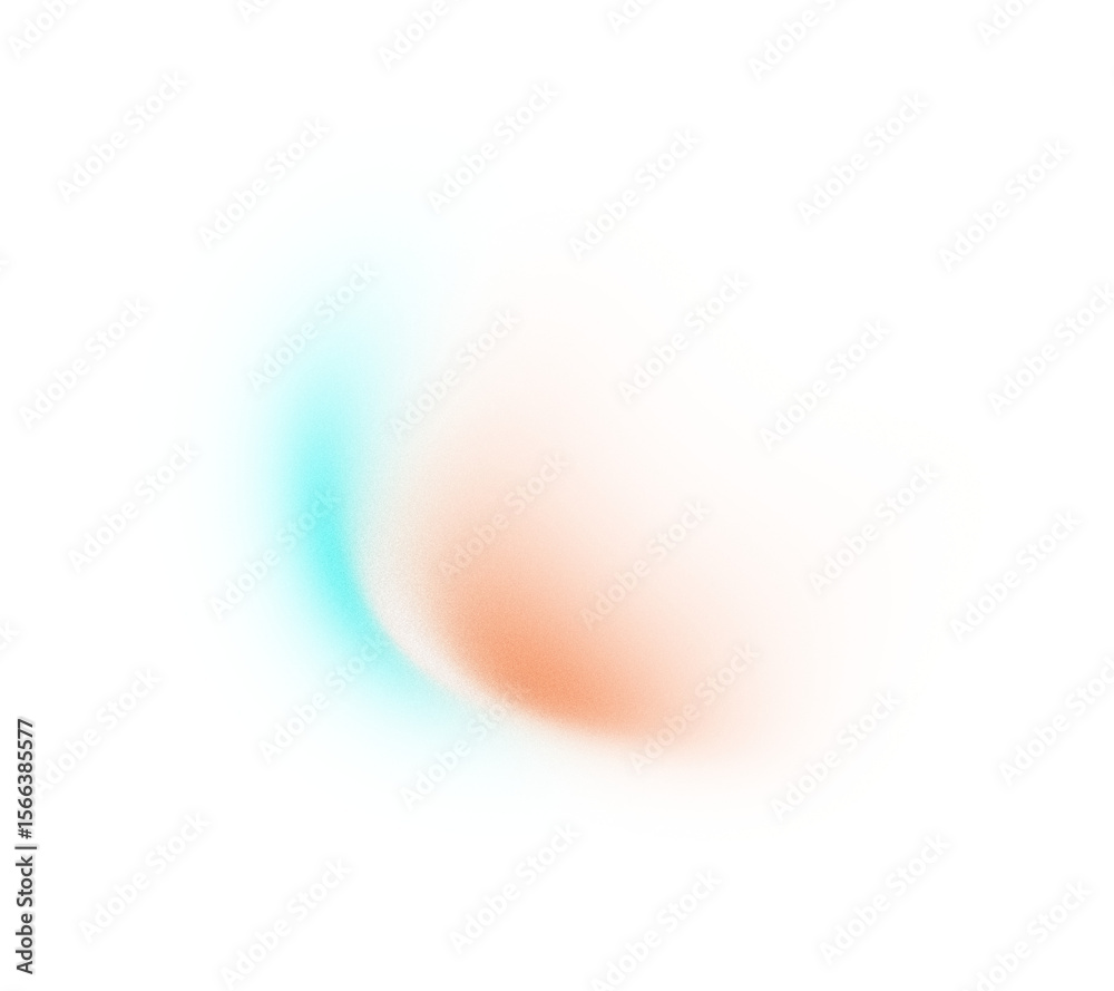 Poster Blue red white color grainy gradient shape transparent background. Abstract color gradient blur on transparent background. Vibrant grungy, noise texture effect