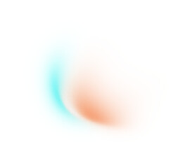 Blue red white color grainy gradient shape transparent background. Abstract color gradient blur on transparent background. Vibrant grungy, noise texture effect