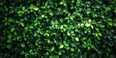 Fototapeta premium Vibrant green foliage texture: A dense, rich tapestry of fresh, green leaves create a sense of natural abundance.