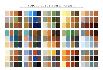 Elegant copper color palette with warm metallic tones, perfect for luxury branding and design.