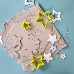 Carving Christmas toys out of clay