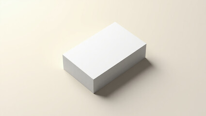 Elegant business card mockup displayed on a white surface, emphasizing minimalist branding, clean typography, and design clarity for visual identity presentation.

