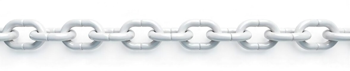 Gleaming White Interlocked Chain Links Elegant Pattern of Unity and Connection