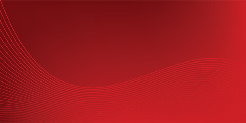 Red Wave Lines Pattern  Background. Technology Banner. Vector Illustration. Abstract Business Wallpaper