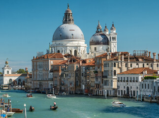 Naklejka premium Grand Canal and Basilica Santa Maria della Salute in Venice, Italy