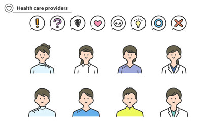 医療従事者　人物アバターセット