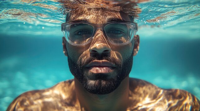 man in swimming pool