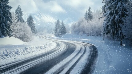Fototapeta premium photography snow roads
