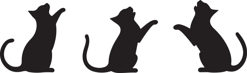 Black Cat Silhouettes Set
