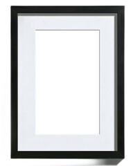 Simple Black Frame Displaying Pristine White Space