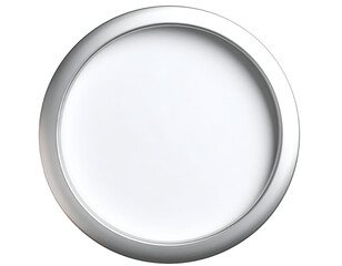 Sleek brushed metal circular frame with a bright empty center for modern design concepts
