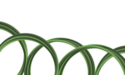 3D green grass frame  isolated on white