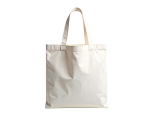 Plain Canvas Tote Bag with Handles Isolated on White Background PNG