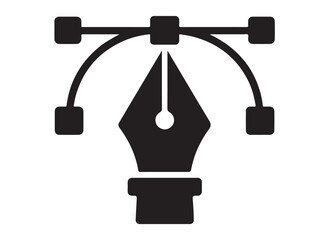 pen tool logo silhouette vector, pen tool icon logo vector design, fountain pen tool logo vector, black writing pen tool logo vector silhouette, Pen nib logo silhouettes vector on a white background 