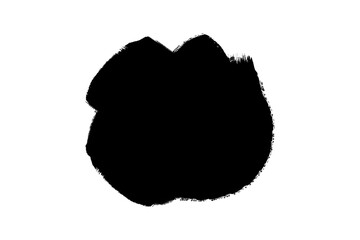 Grunge brush Stroke, hand drawn black sticker or brush stroke transparent png