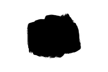 Grunge brush Stroke, hand drawn black sticker or brush stroke transparent png