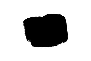 Grunge brush Stroke, hand drawn black sticker or brush stroke transparent png