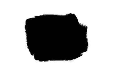 Grunge brush Stroke, hand drawn black sticker or brush stroke transparent png