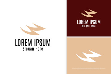 Luxury wing logo design vector illustration template