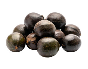 Fototapeta premium Freshly harvested dark avocados form a natural heap, perfect for nutritious meals and snacks.