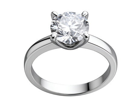 This magnificent diamond solitaire ring captures light beautifully, showcasing its brilliant facets and luxurious