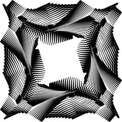 op art modern background, creative pattern, vector frame, card, poster, cover design template