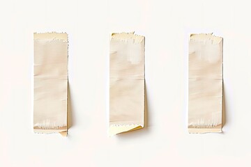 Premium Quality Visual of Blank Painters Tape Stickers Isolated on White Background
