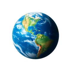 Realistic 3D Render of Planet Earth