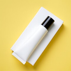 White cosmetic tube isolated on white background