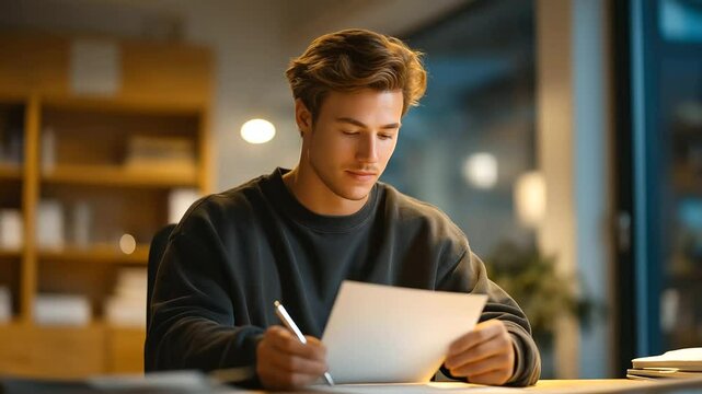 Caseworker Verifying Identity with Passport in Office Setting