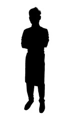 silhouette of a young man