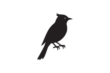 Obraz premium Black Silhouette of a Bird Vector Illustration for Design Projects