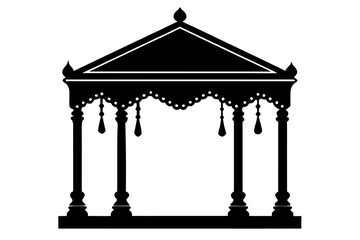 Traditional Indian Pavilion Icon &ndash; Decorative Mandap Silhouette