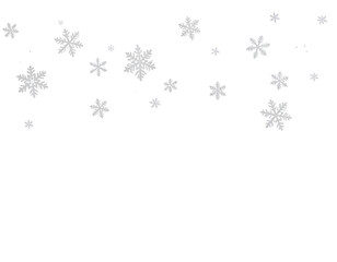 Fototapeta premium Sparkling frosty snowflakes gently descend, creating a beautiful winter wonderland effect perfect for seasonal designs.